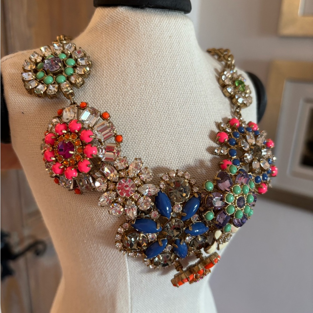 J. Crew Crystal and Beaded Necklace